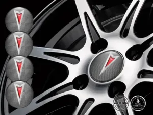 Pontiac Style Étiquette Bombée Insignes Roue Premium